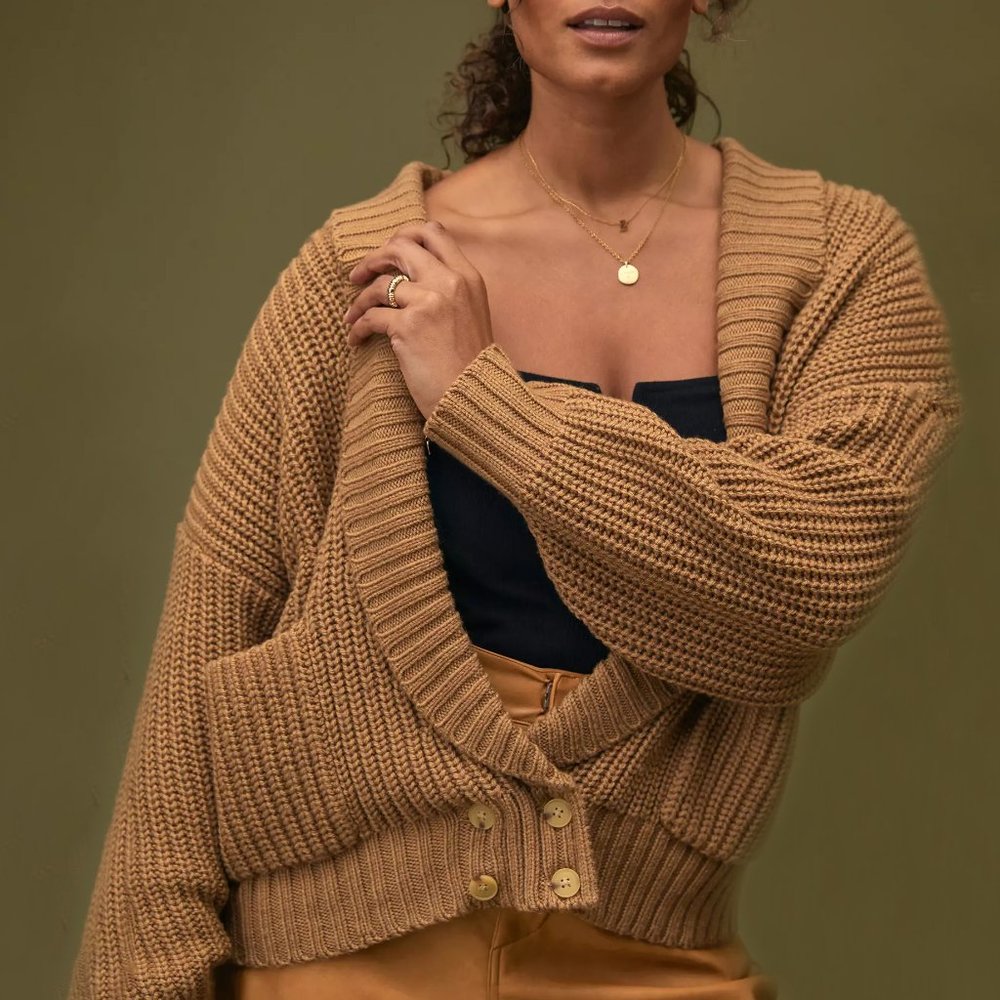 HTF Anthropologie Deep-V Cardigan